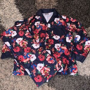 Marvel Comics pajama set size M 100% polyester good cond front pocket